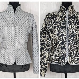 The Pyramid Collection Reversible Blazer Women's Size Small Mandarin Collar